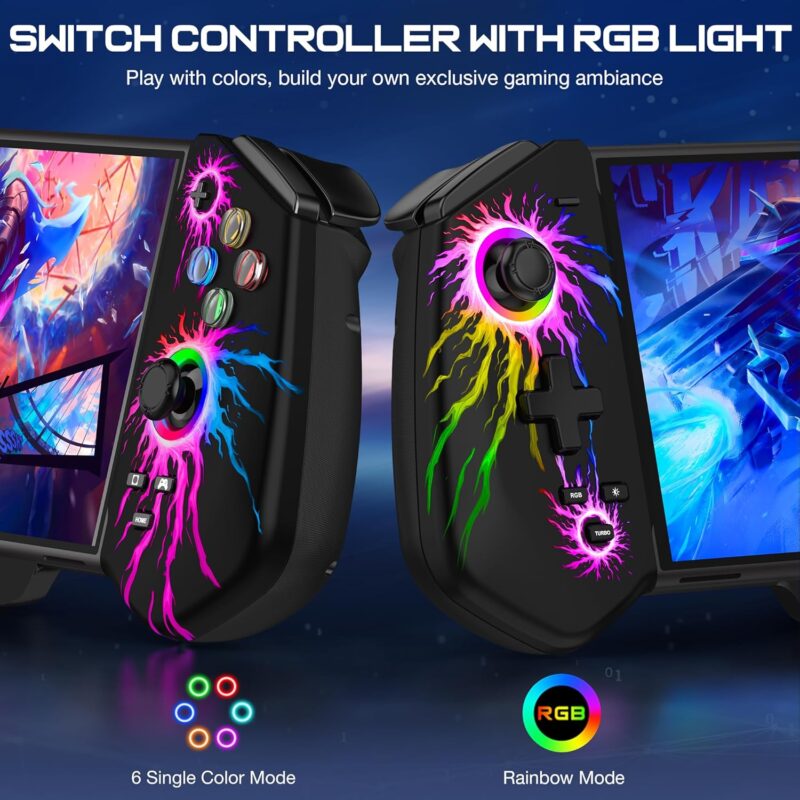 HELLCOOL Hall Effect Controller Контролер за Nintendo Switch Black Flame