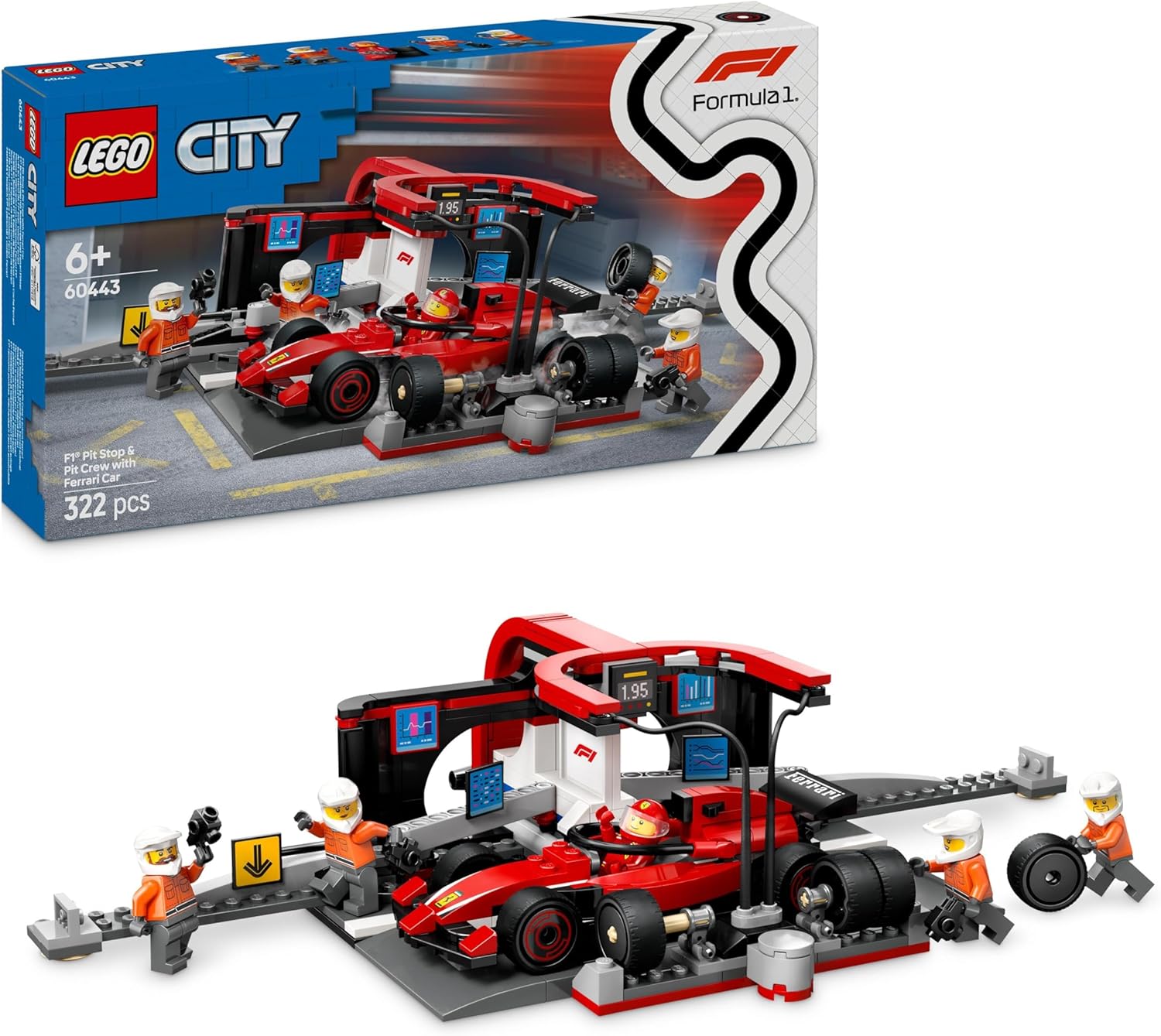 LEGO City –  Питстоп и механици от F1 с кола Ferrari (60443)