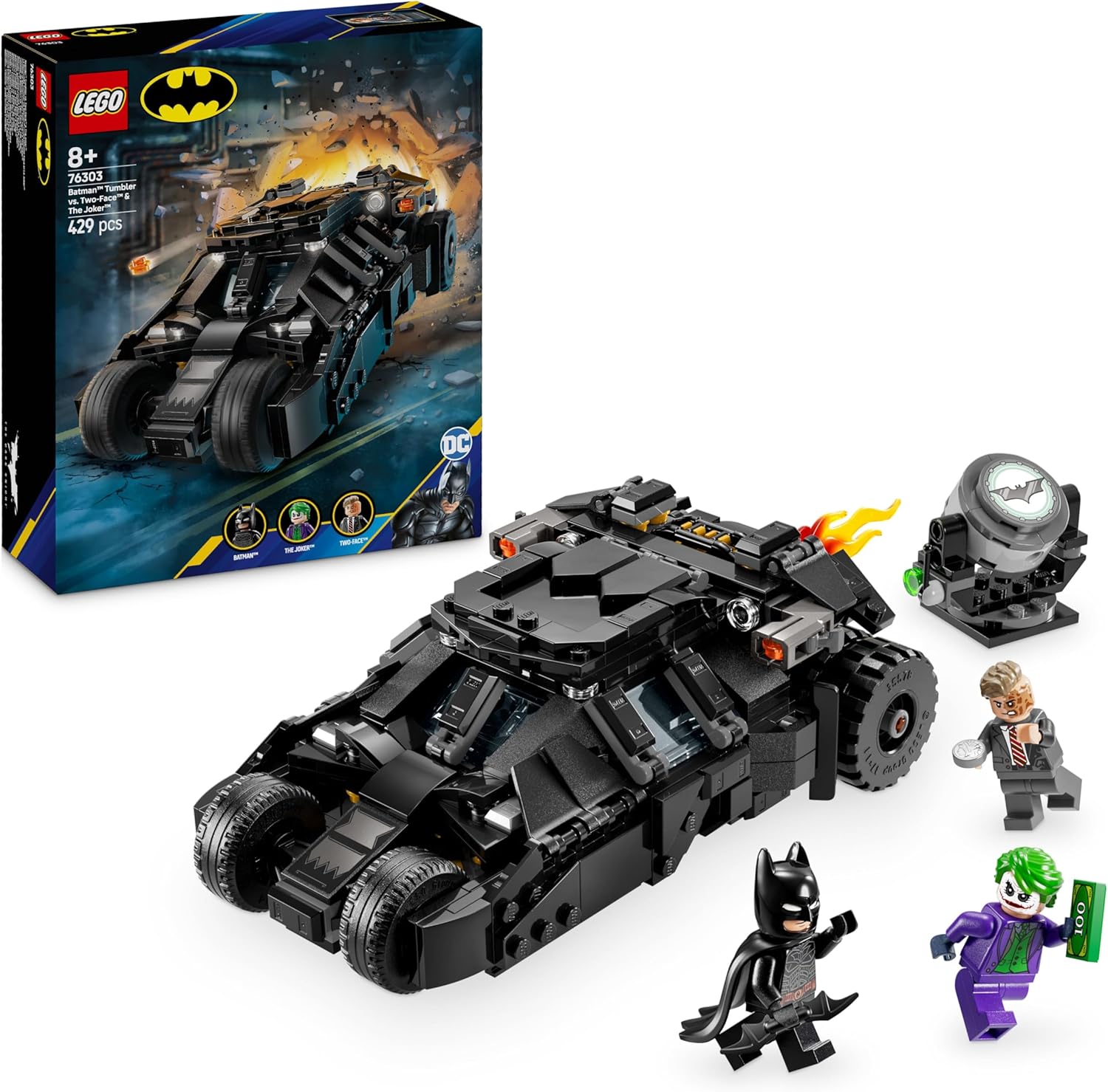 LEGO DC Batman –  Батман с всъдеход срещу Двуликия и Жокера (76303)