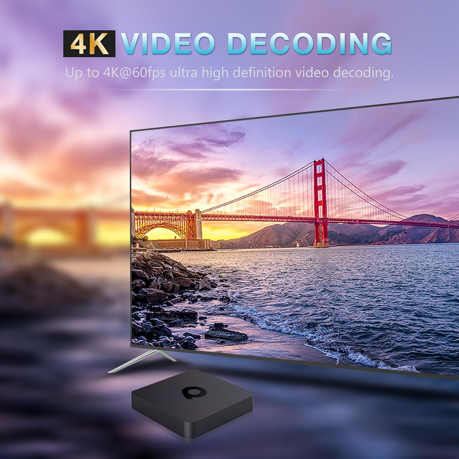 TUREWELL Q1 4K Android TV Box 10 2GB RAM 16GB ROM Cortex-A53 Мултимедиен плеър - Image 6