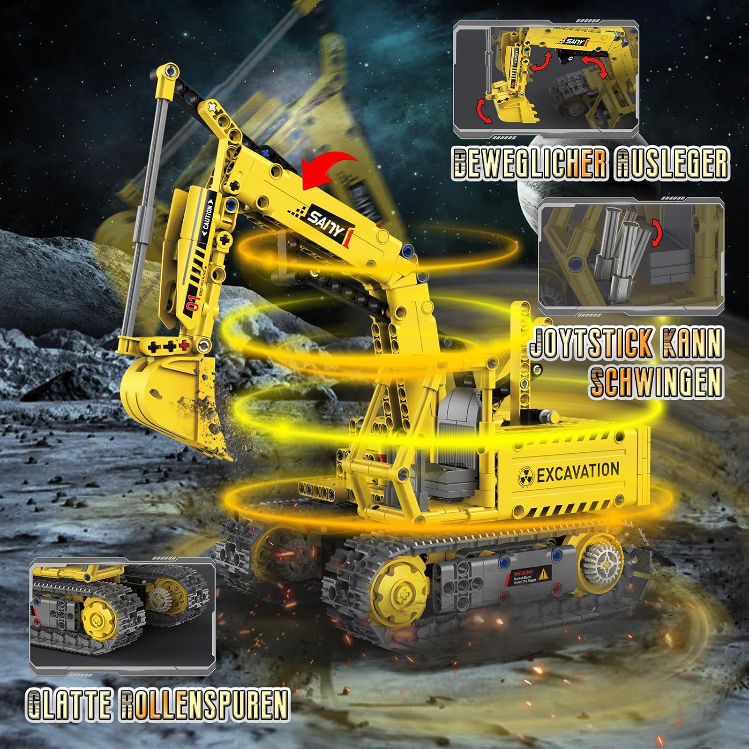 Ulikey Technik Детска играчка Строителен робот 5 в 1 с дистанционно управление - Image 5