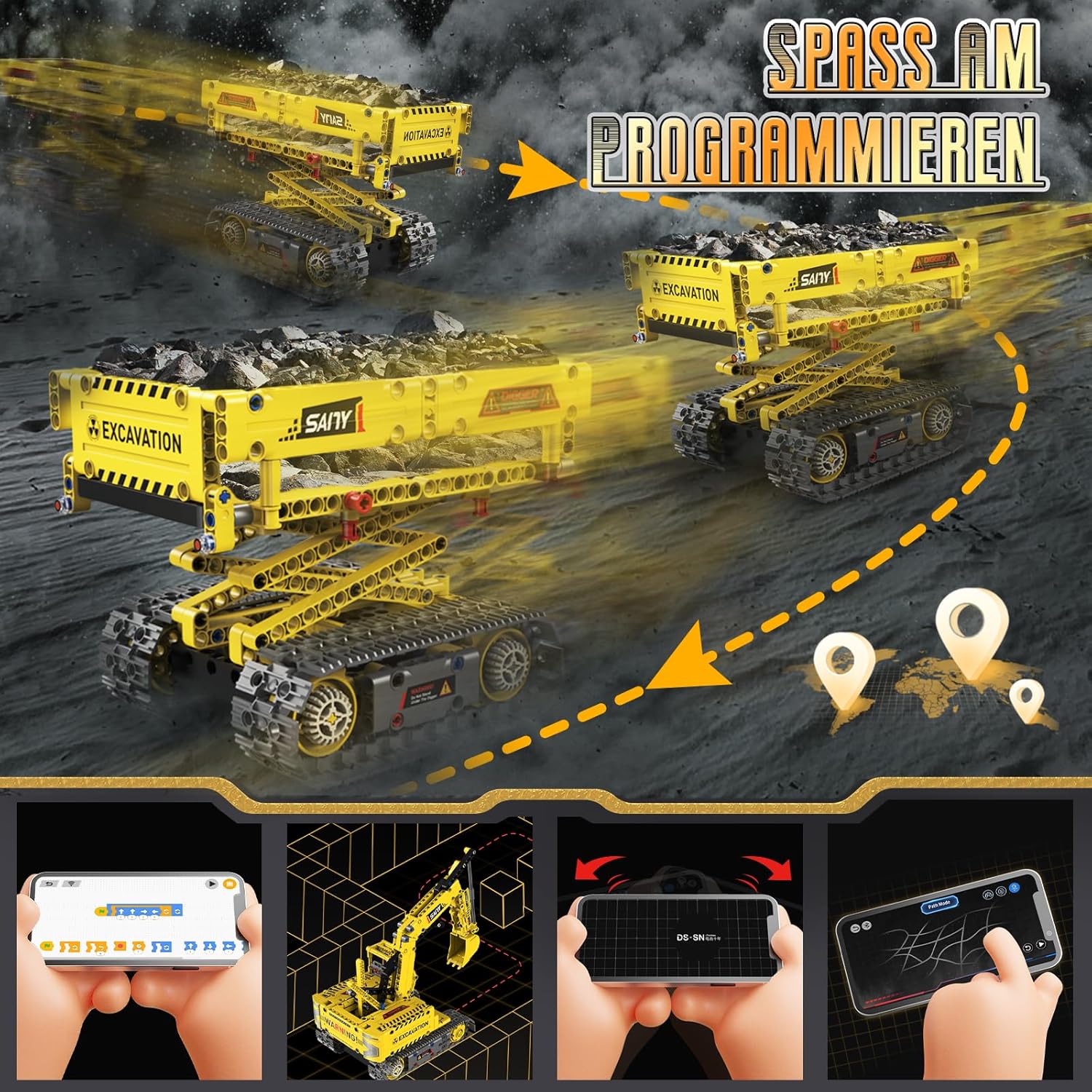 Ulikey Technik Детска играчка Строителен робот 5 в 1 с дистанционно управление - Image 6