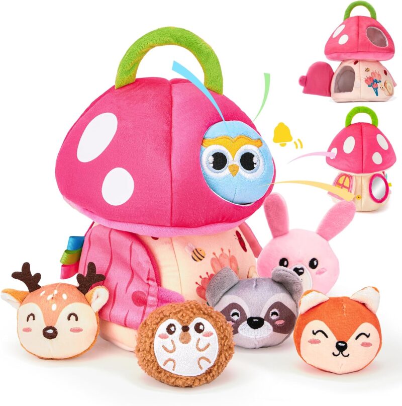 hahaland Плюшена Играчка Гъбена къща с Музика