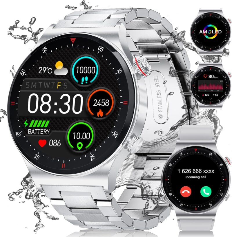 Смарт часовник BANGWEI SML2 PRO I Men's Smart Watch 1.43 Inch AMOLED Silver