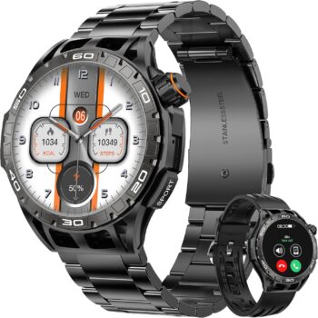 Смарт часовник Bomow Men's Smart Watch 1.43 Inch AMOLED Black