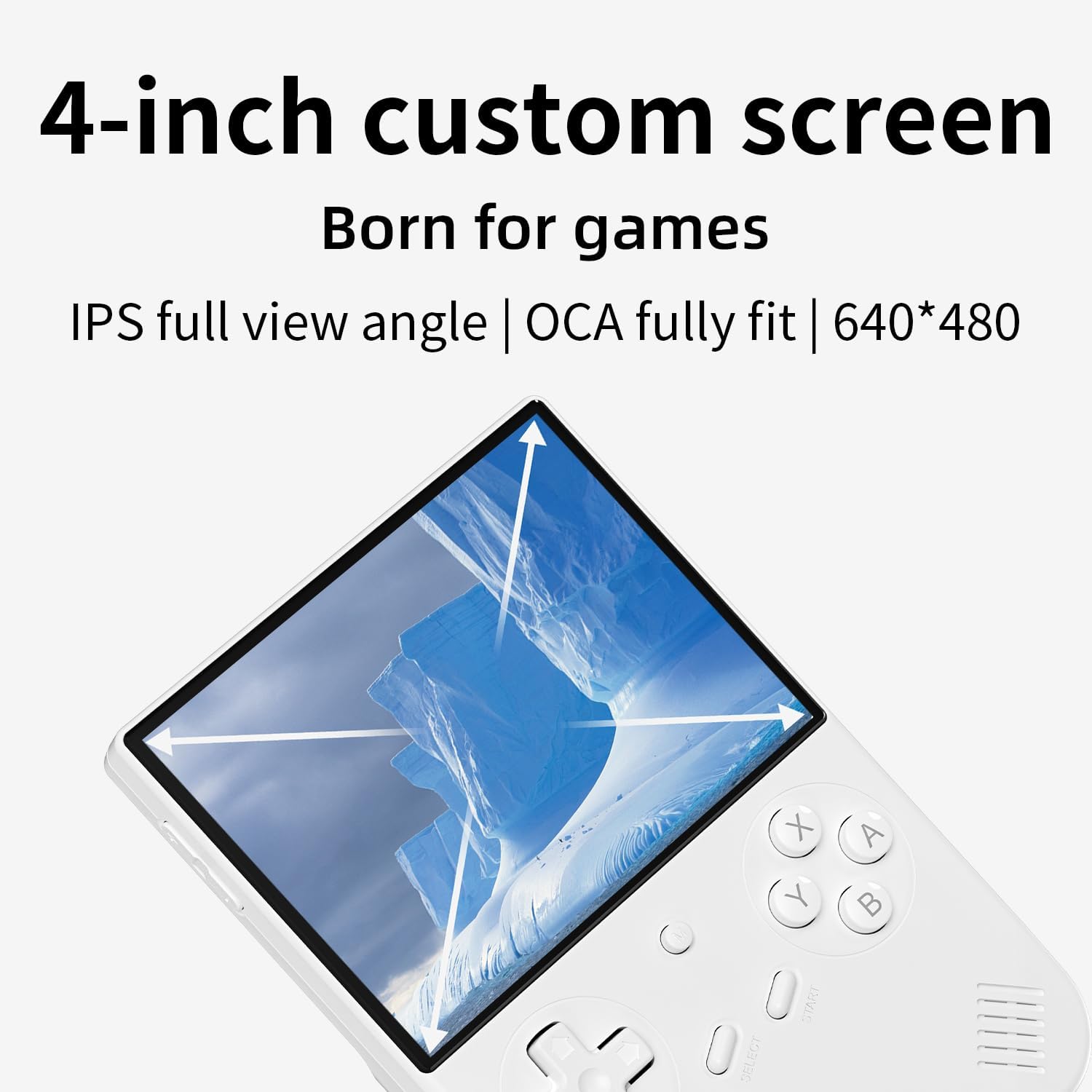Anbernic RG40XXV Linux System Ретро ръчна конзола за игри 64GB 4 инчов HDMI TV Out White - Image 3