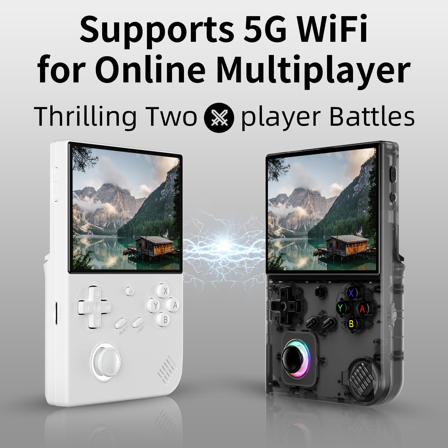 Anbernic RG40XXV Linux System Ретро ръчна конзола за игри 64GB 4 инчов HDMI TV Out White - Image 5