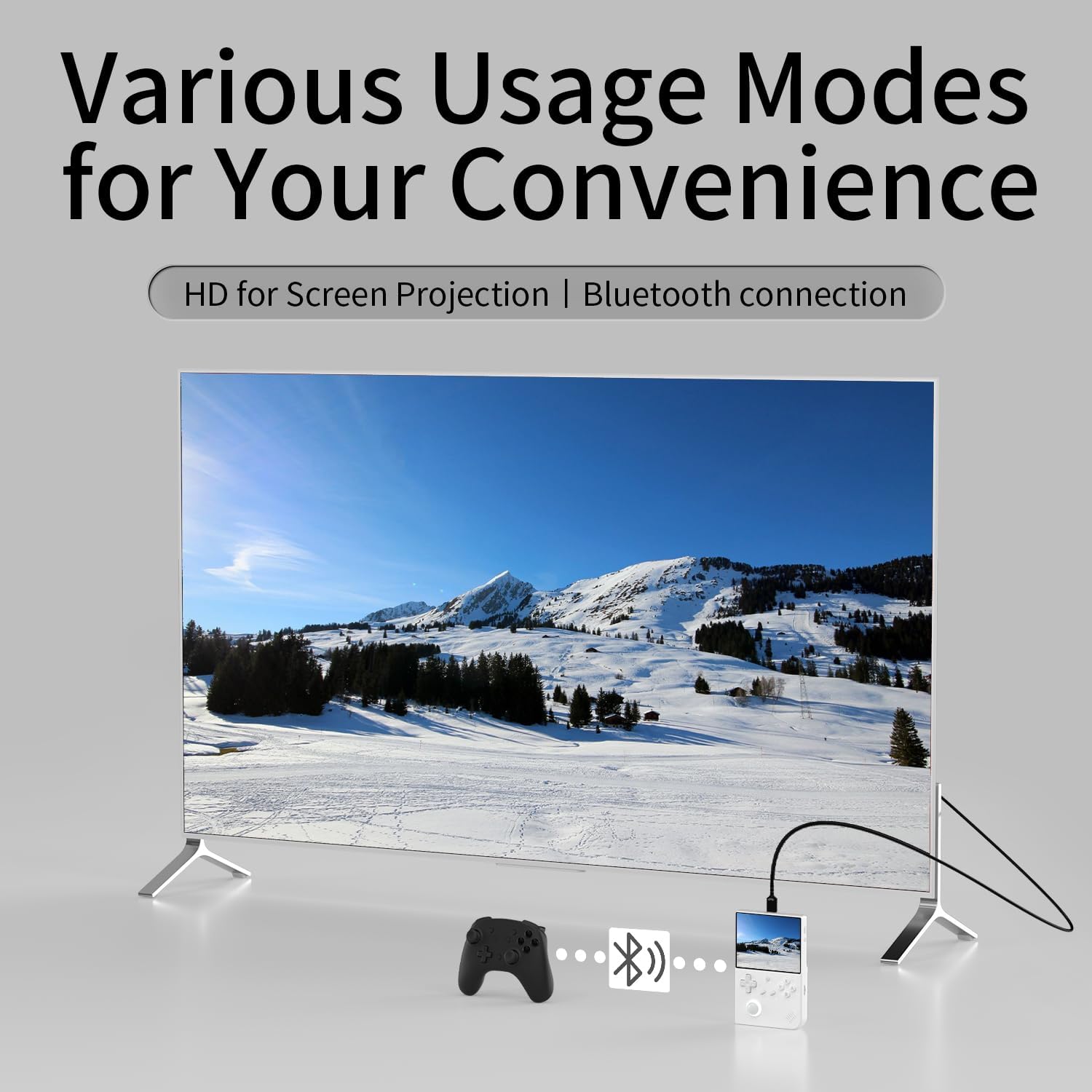 Anbernic RG40XXV Linux System Ретро ръчна конзола за игри 64GB 4 инчов HDMI TV Out White - Image 6