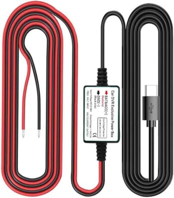 Gebildet 12-24V to 5V 23A USB-C Захранващ кабел за всички видеорегистратори