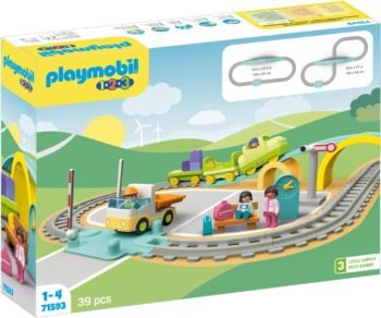 Playmobil 1.2.3 Универсален комплект влакове с вагони (71593)