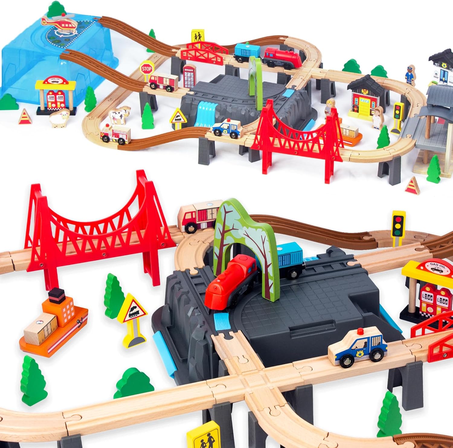 WOODENFUN Комплект за игра Дървено влакче - Image 4
