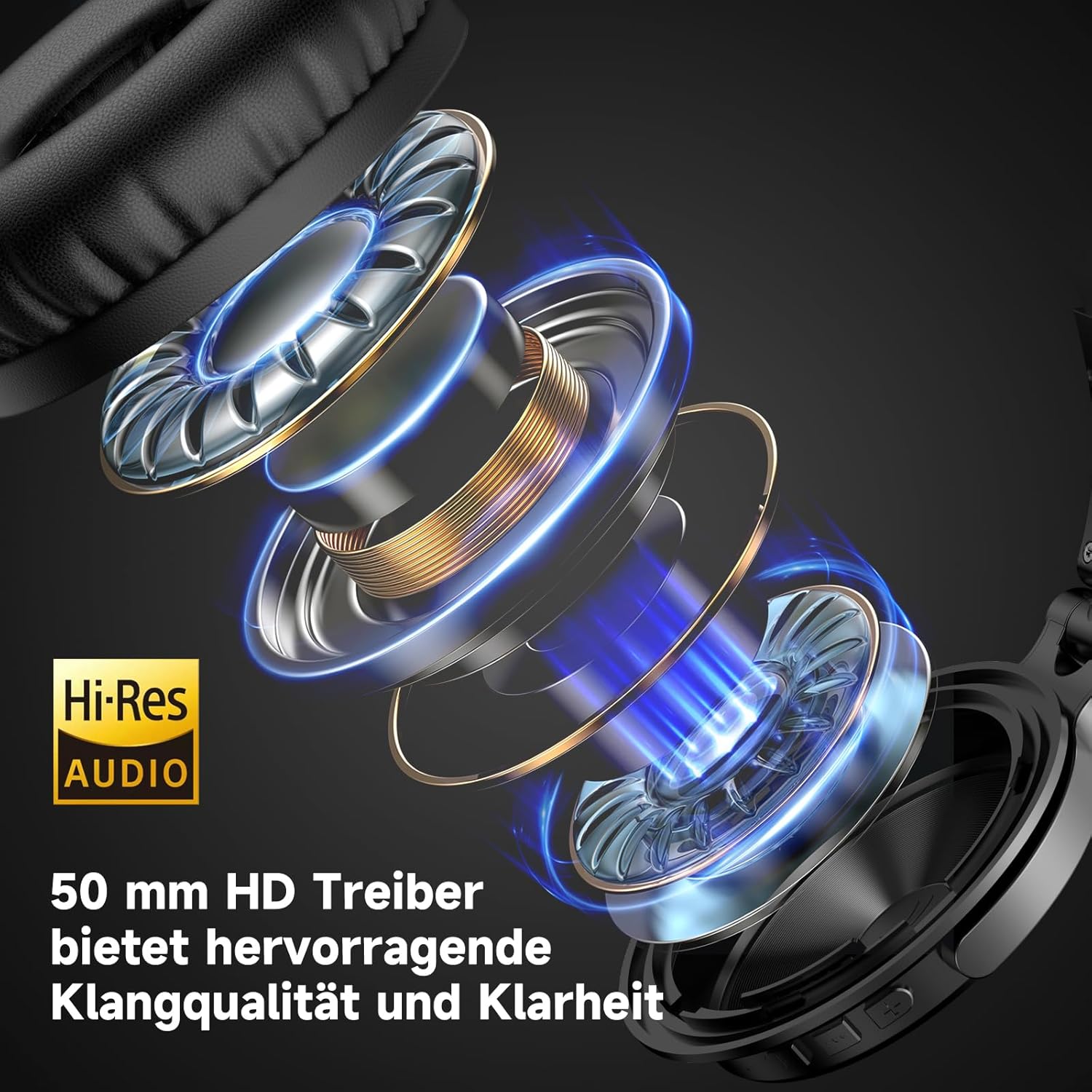 Безжични слушалки OneOdio Pro-C On-Ear Wireless Headphones Black - Image 4
