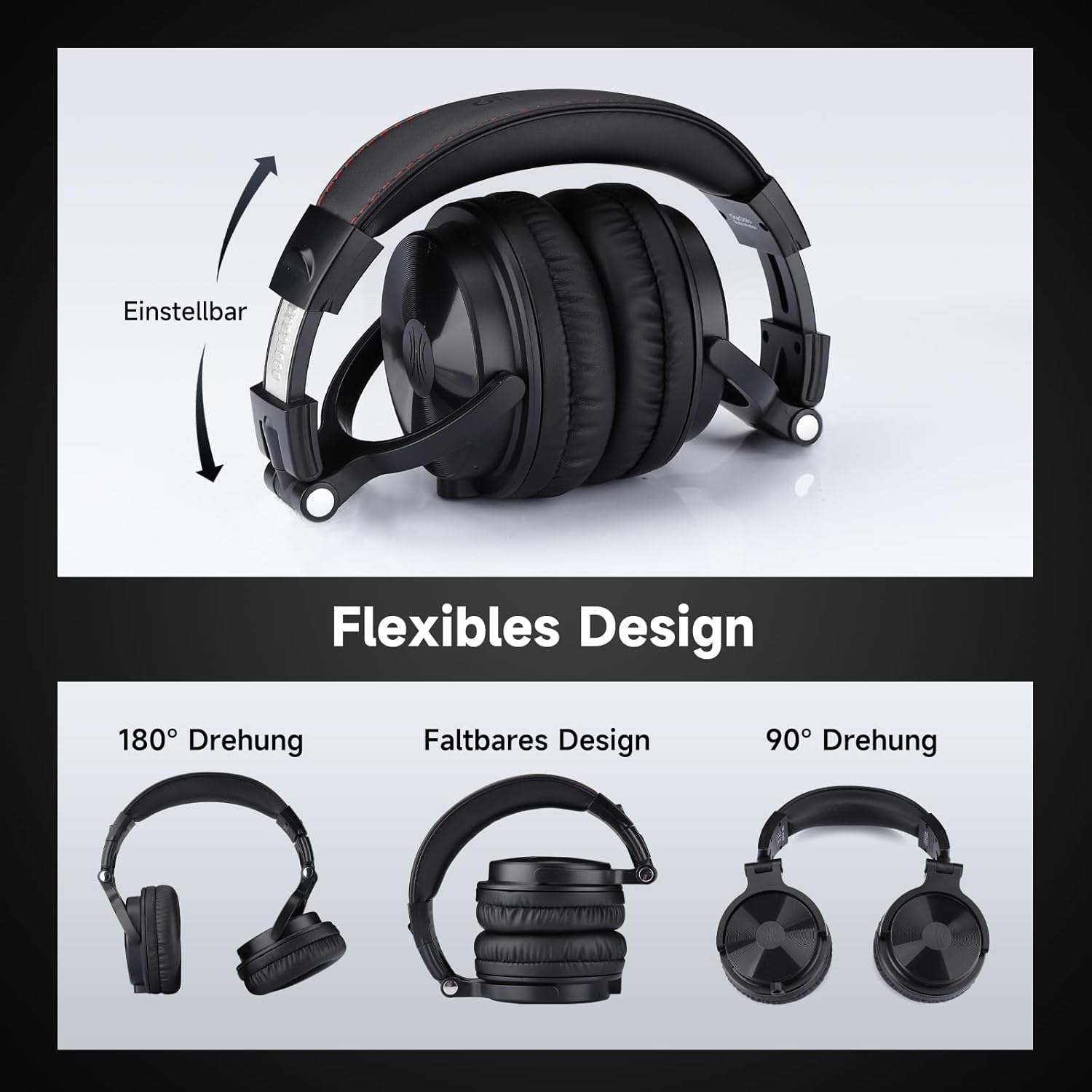 Безжични слушалки OneOdio Pro-C On-Ear Wireless Headphones Black - Image 6