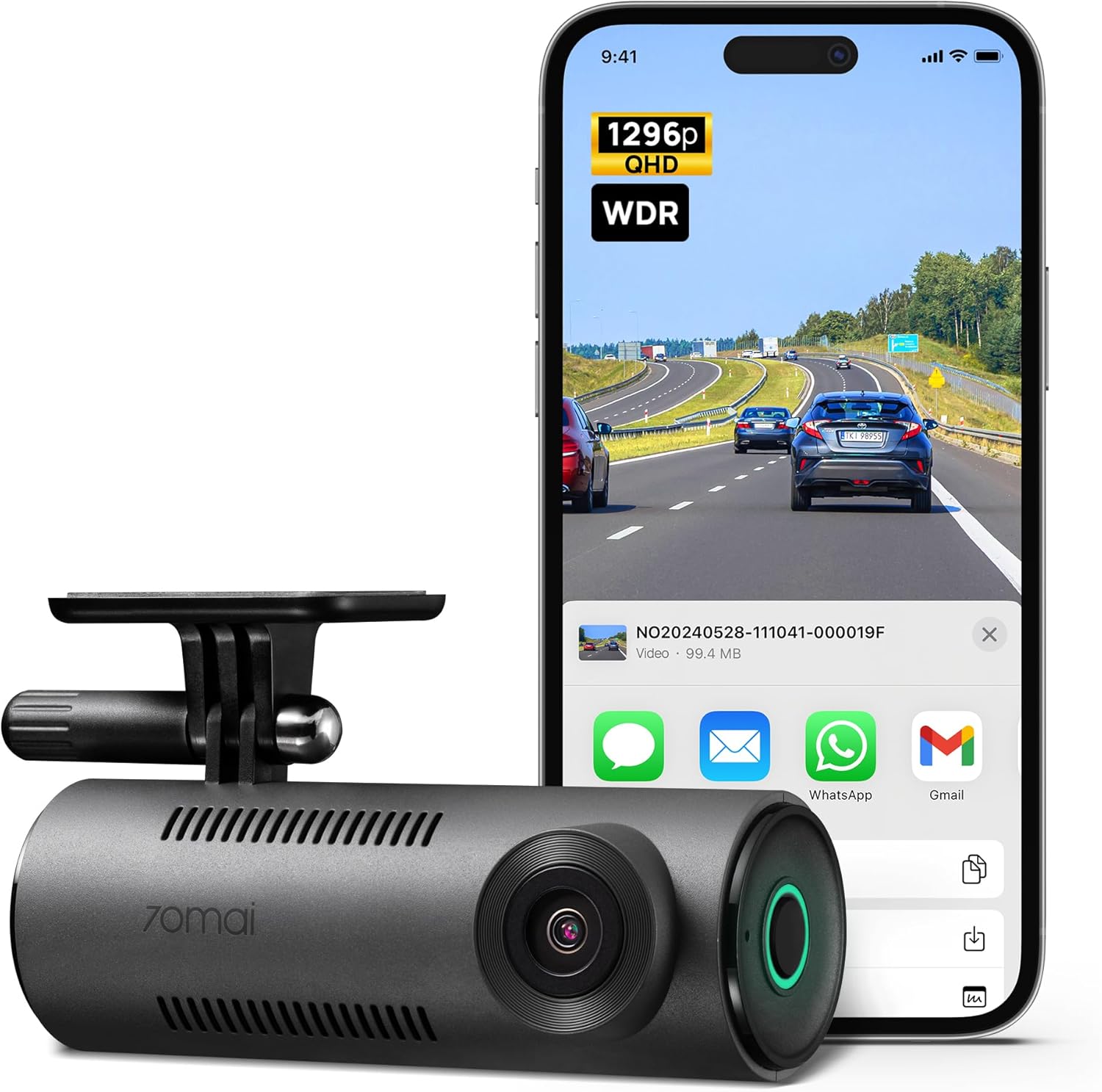 Видеорегистратор 70mai M310 1296P WDR WiFi Dash Cam