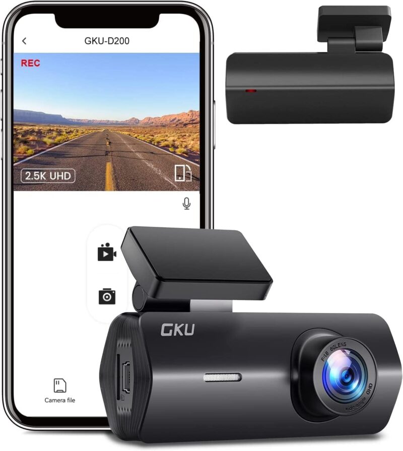 Видеорегистратор GKU D200 2.5K WDR WiFi Dash Cam