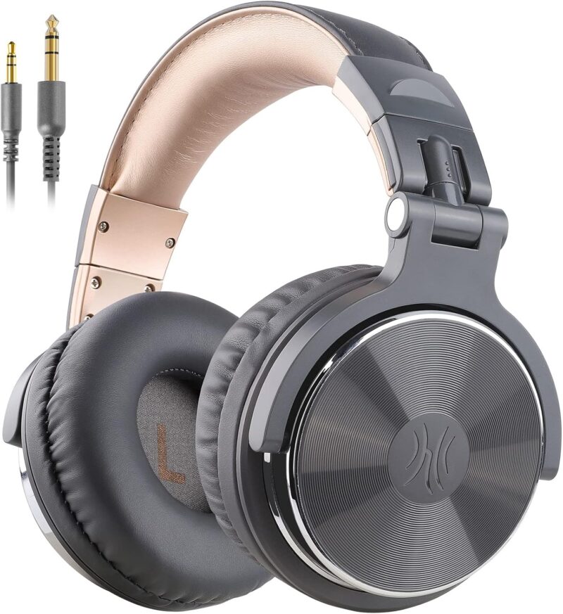 Жични слушалки с микрофон OneOdio PRO-10 On-Ear Headphones Grey-Gold