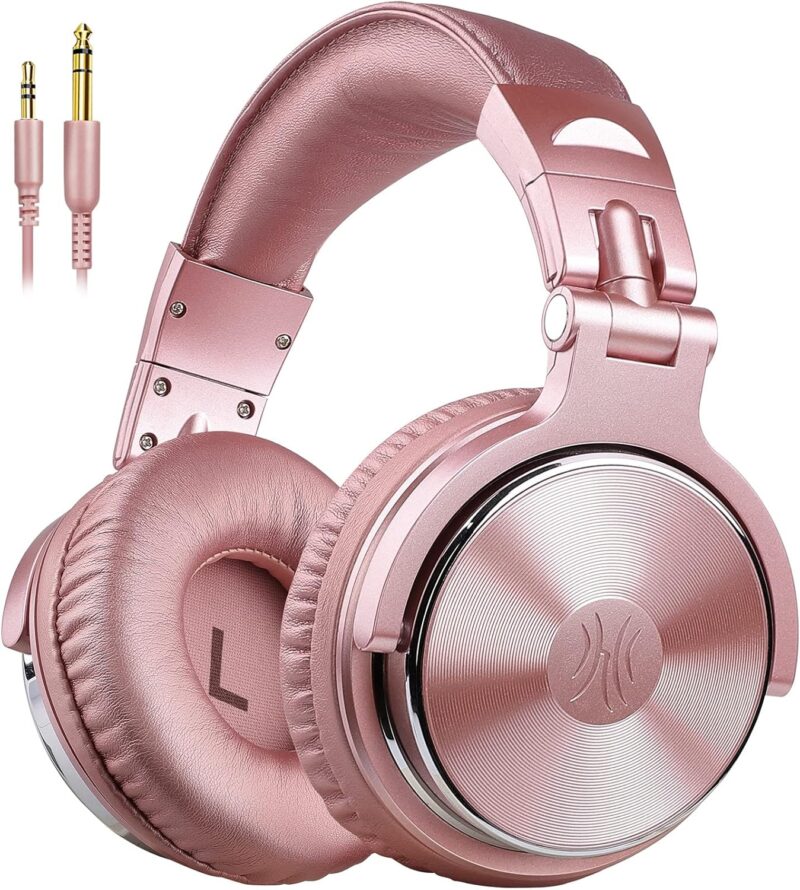 Жични слушалки с микрофон OneOdio PRO-10 On-Ear Headphones Pink-Gold
