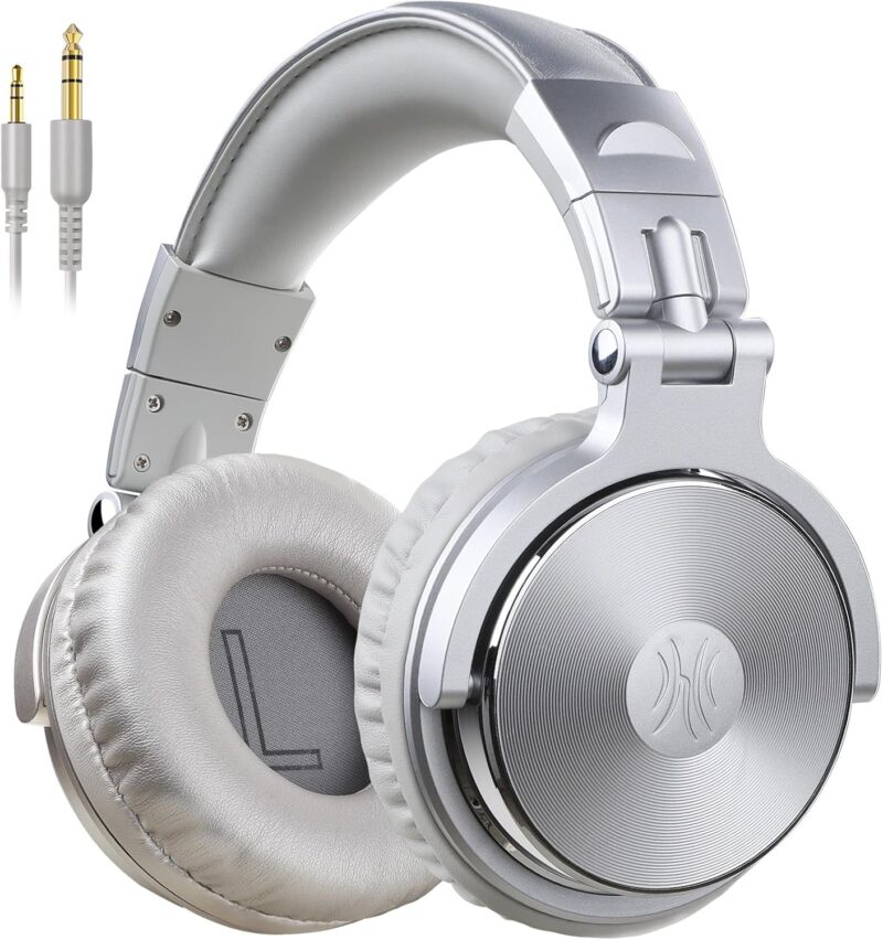 Жични слушалки с микрофон OneOdio PRO-10 On-Ear Headphones Silver-Grey