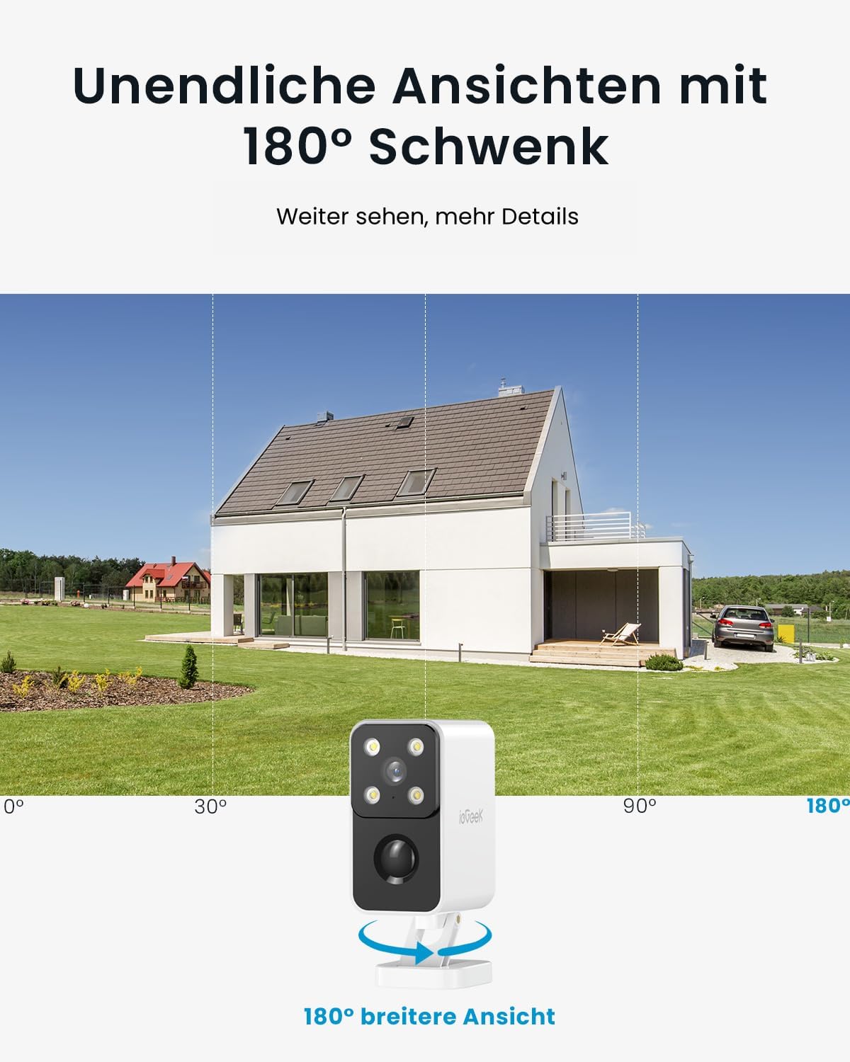 Камера за наблюдение ieGeek S3 Outdoor Surveillance Camera 2K Wi-Fi - Image 2