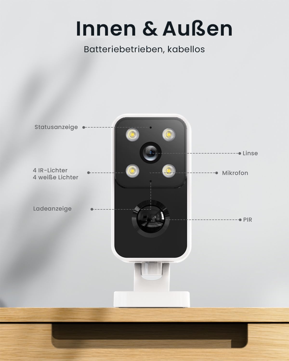 Камера за наблюдение ieGeek S3 Outdoor Surveillance Camera 2K Wi-Fi - Image 4