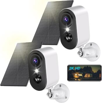 Комплект соларни камери за видеонаблюдение PESAIR 2K PIR Motion Detection IP66