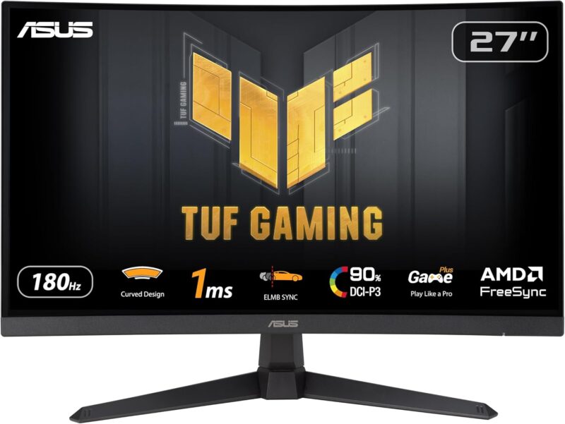 Извит монитор ASUS TUF Gaming VG27VQ3B 27 Inch 180Hz FHD