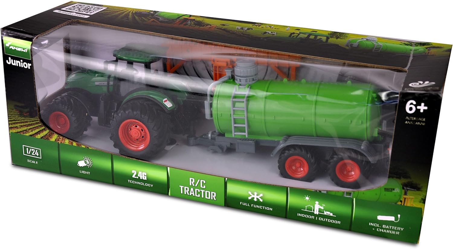 Amewi 1:24 Комплект за игра трактор и барел за тор с дистанционно управление - Image 3