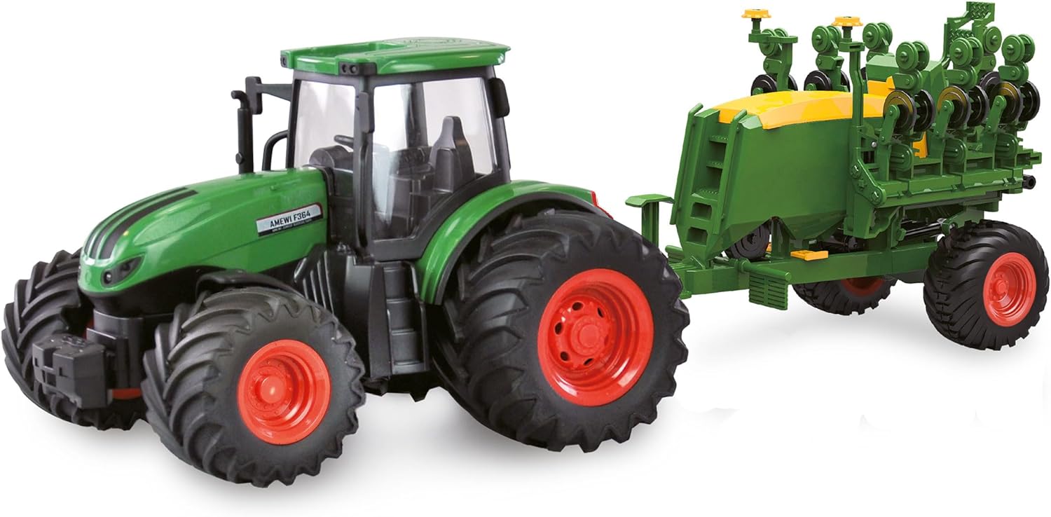 Amewi 1:24 Комплект за игра трактор и сеялка с дистанционно управление