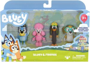 Bluey – Комплект от 4 фигурки Приятели, Коко, Сникърс и Хъни (13014)