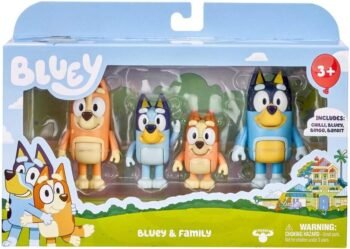 Bluey - Комплект от 4 фигурки семейство, бинго, бандит и чили (13009)
