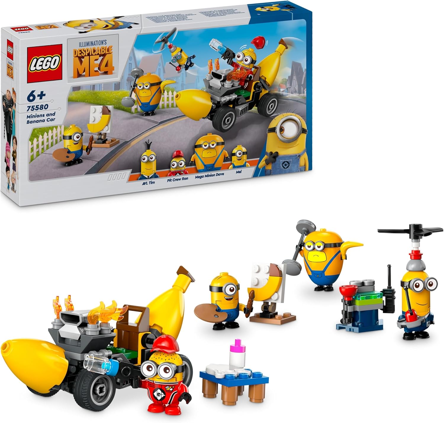 LEGO Despicable Me 4 – Миньони и кола банан (75580)