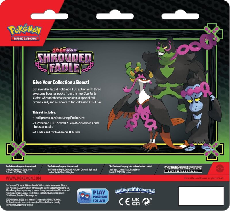 Pokémon TCG Карти - Scarlet & Violet Shrouded Fable 3-Pack Blisters 2