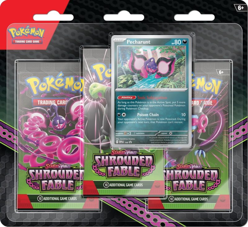 Pokémon TCG Карти - Scarlet & Violet Shrouded Fable 3-Pack Blisters Pokémon TCG Карти - Scarlet & Violet Shrouded Fable 3-Pack Blisters