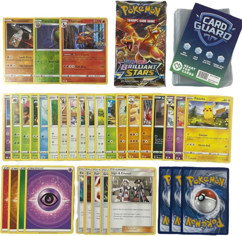 Pokémon TCG Карти – 50 Pokemon Cards without Double Cards