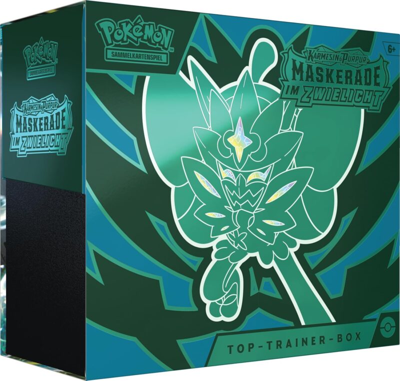 Pokémon TCG Карти – Top Trainer Box Karmesin & Purpur – Maskerade im Zwielicht