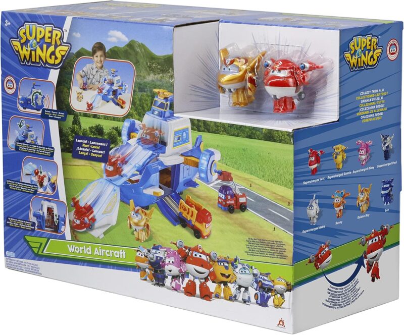 Super Wings - Jett-Golden Boy Игрален комплект самолет летище