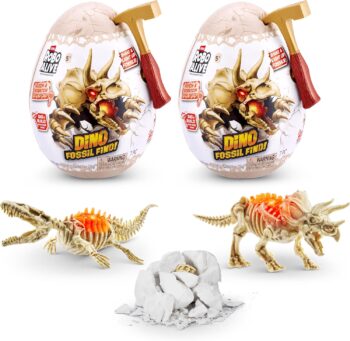 ZURU RoBo Alive Mini Dino вкаменелости Мозазавър и трицератопс