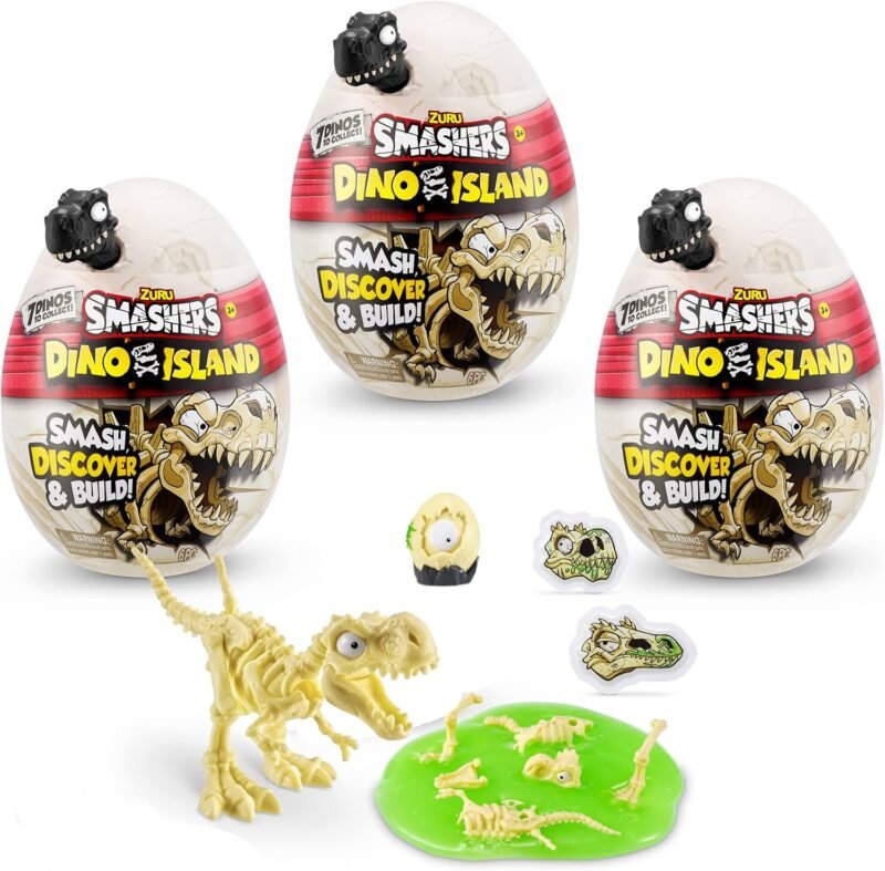 ZURU Smashers Dino Island Nano яйце Опаковка от 3 бр
