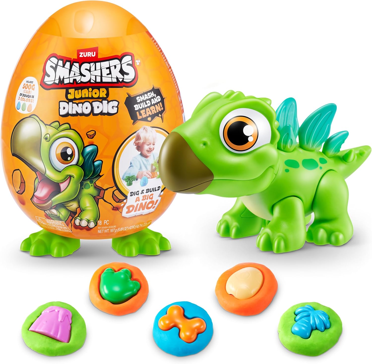 ZURU Smashers Junior Dino Dig Малко яйце Стегозавър