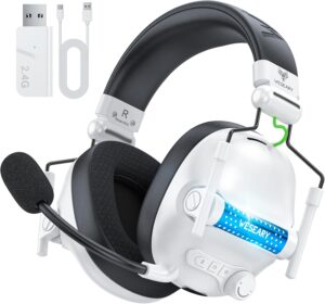 Безжични геймърски слушалки WESEARY WG2 Bluetooth Headset White
