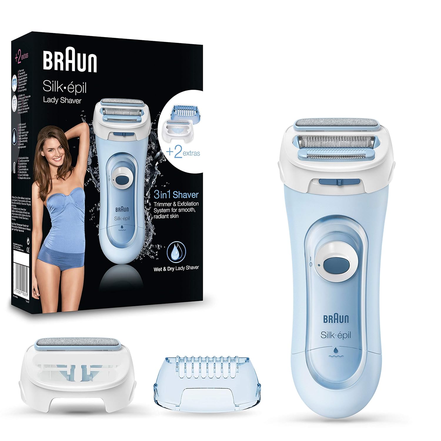 Дамска ел. самобръсначка Braun Silk-epil Lady Shaver 5-160 3 в 1 Blue