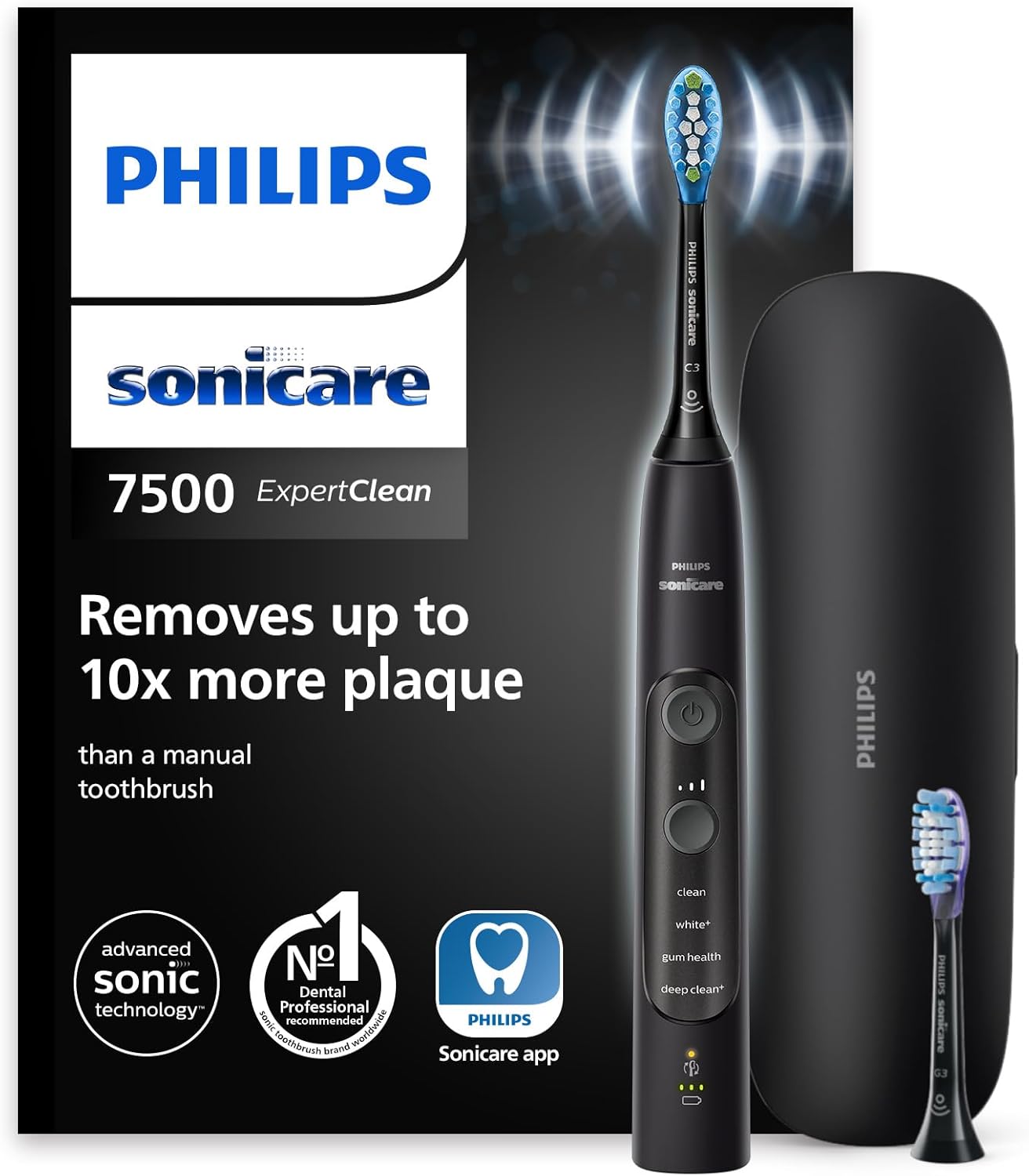 Ел. четка за зъби Philips Sonicare ExpertClean 7500 Series HX9631 Black