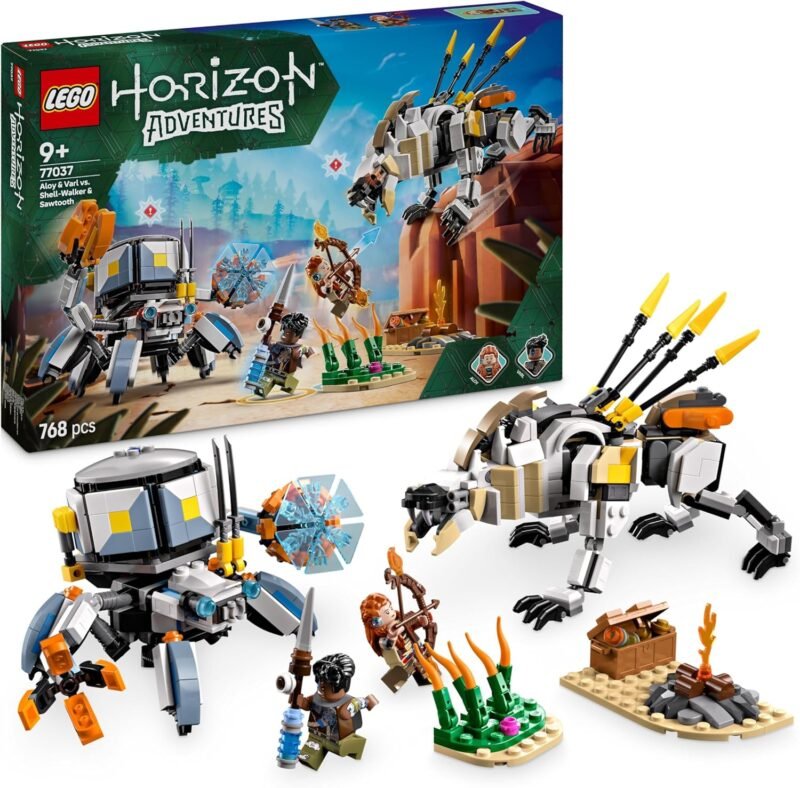 Конструктор LEGO Horizon Aloy и Varl срещу Shell-Walker и Sawtooth (77037)