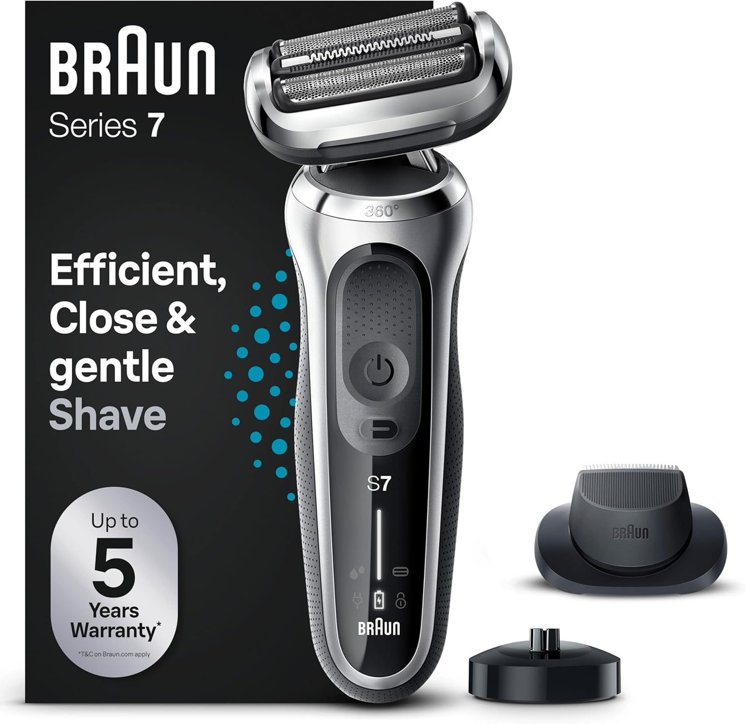 Мъжка ел. самобръсначка Braun Series 7 360° Flex EasyClick 71-S4200cs Silver
