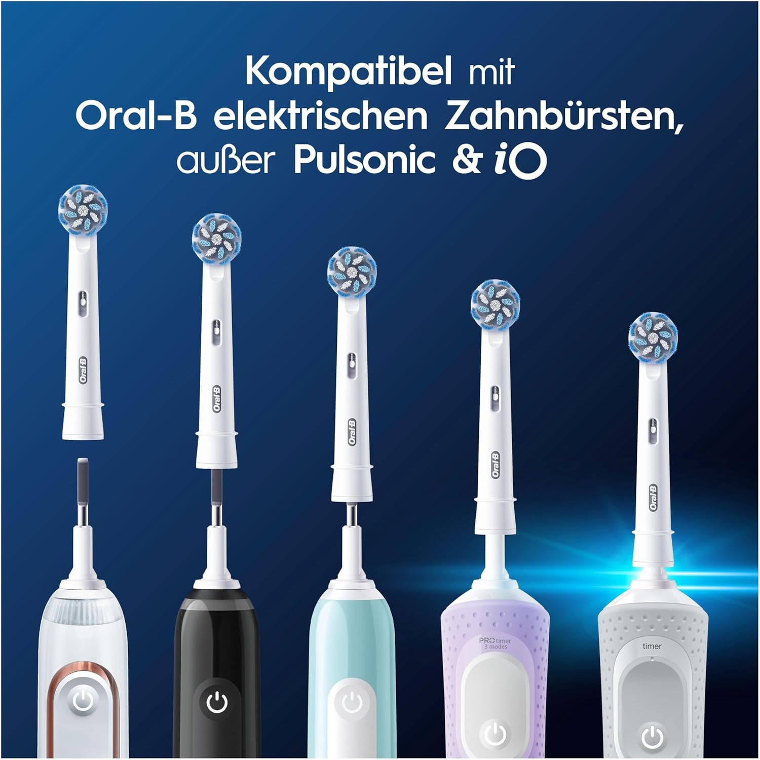 Резервни глави ел. четка за зъби Oral-B Pro Sensitive Clean Опаковка от 10бр - Image 5