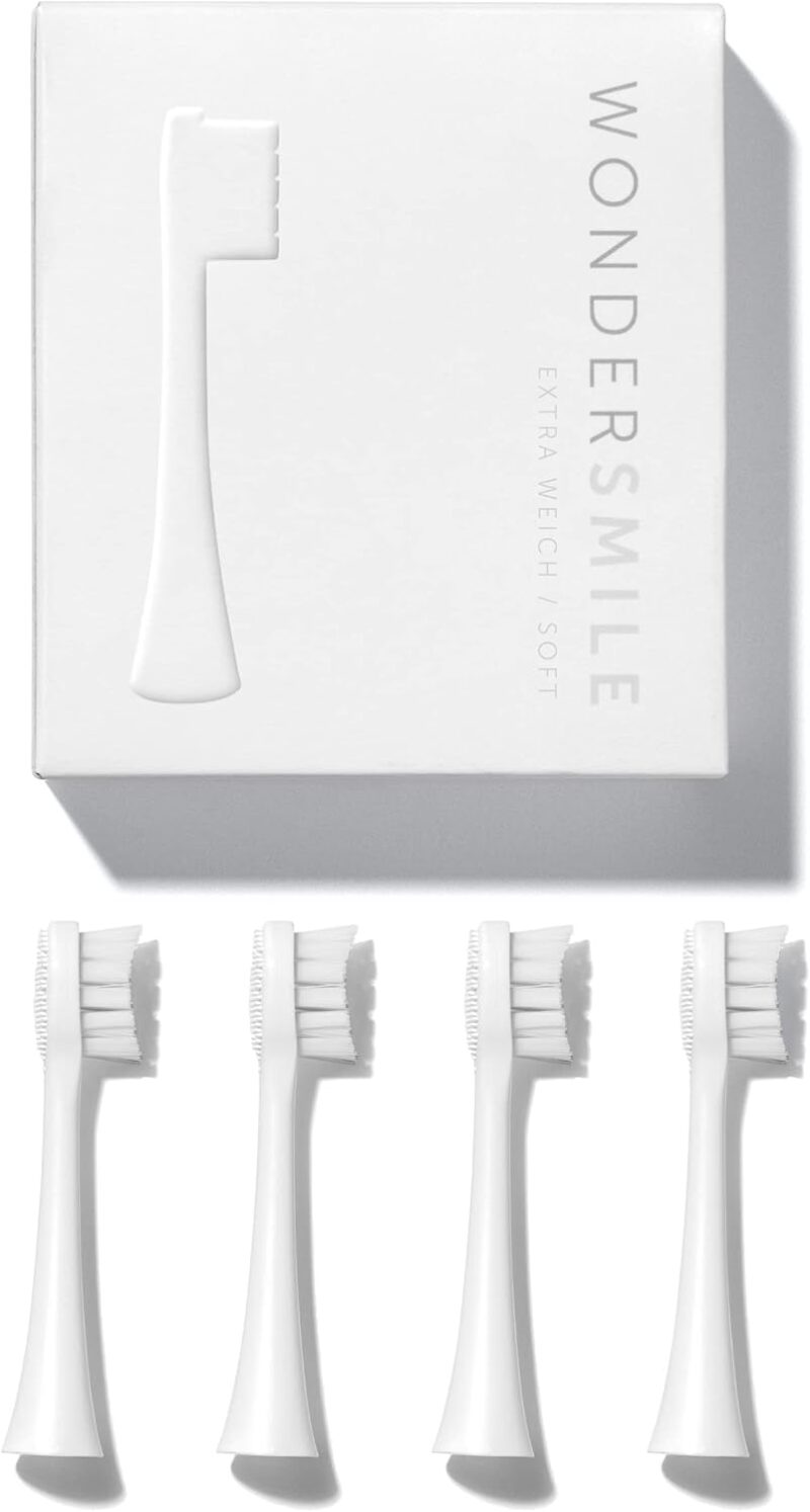 Резервни глави ел. четка за зъби Wondersmile Sonic Toothbrush мека Опаковка от 4бр. White