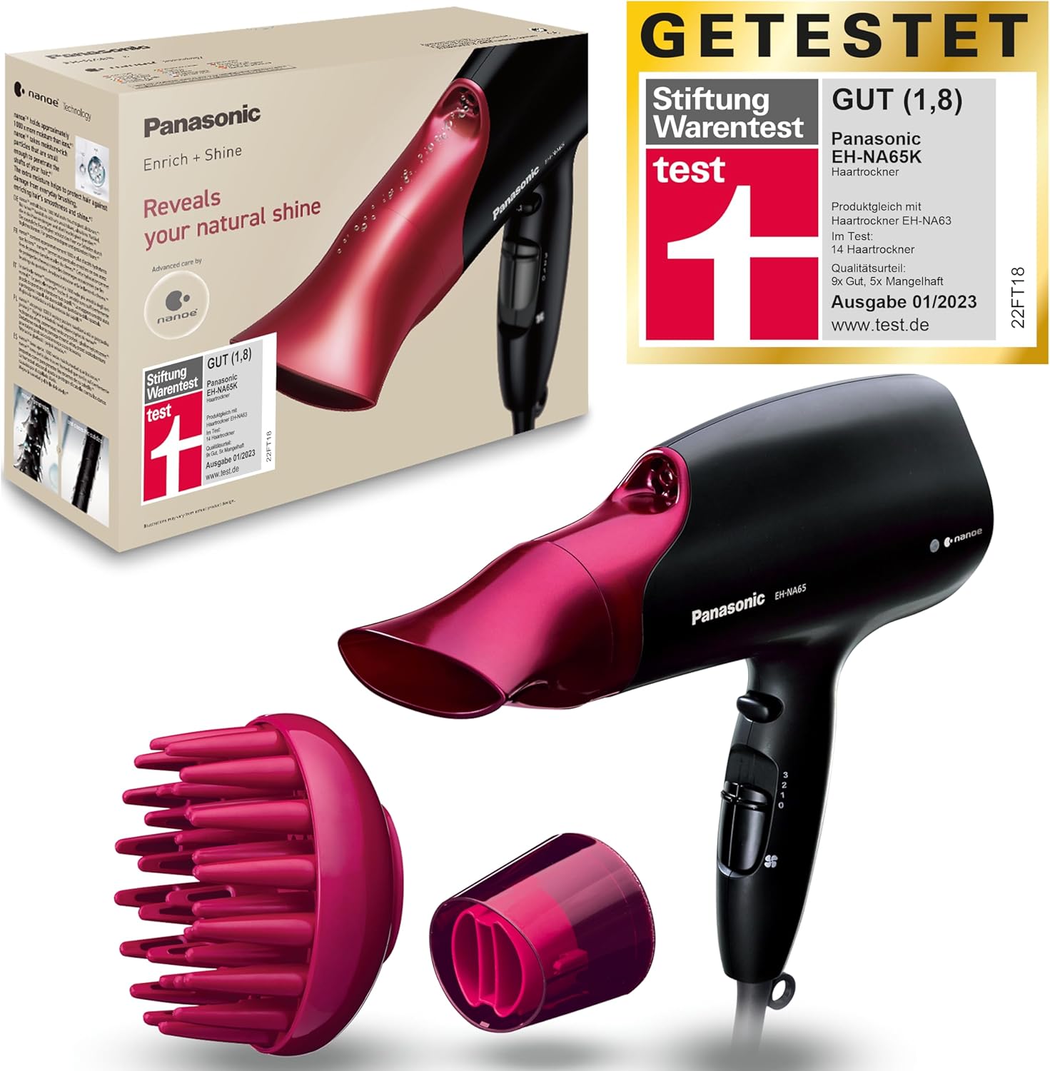 Сешоар Panasonic Hair Dryer EH-NA65 Nano Technology