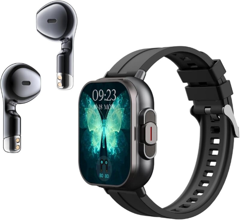 Смарт часовник с безжични слушалки Elprico 2.01 Inch 2 в 1 IP67 Waterproof