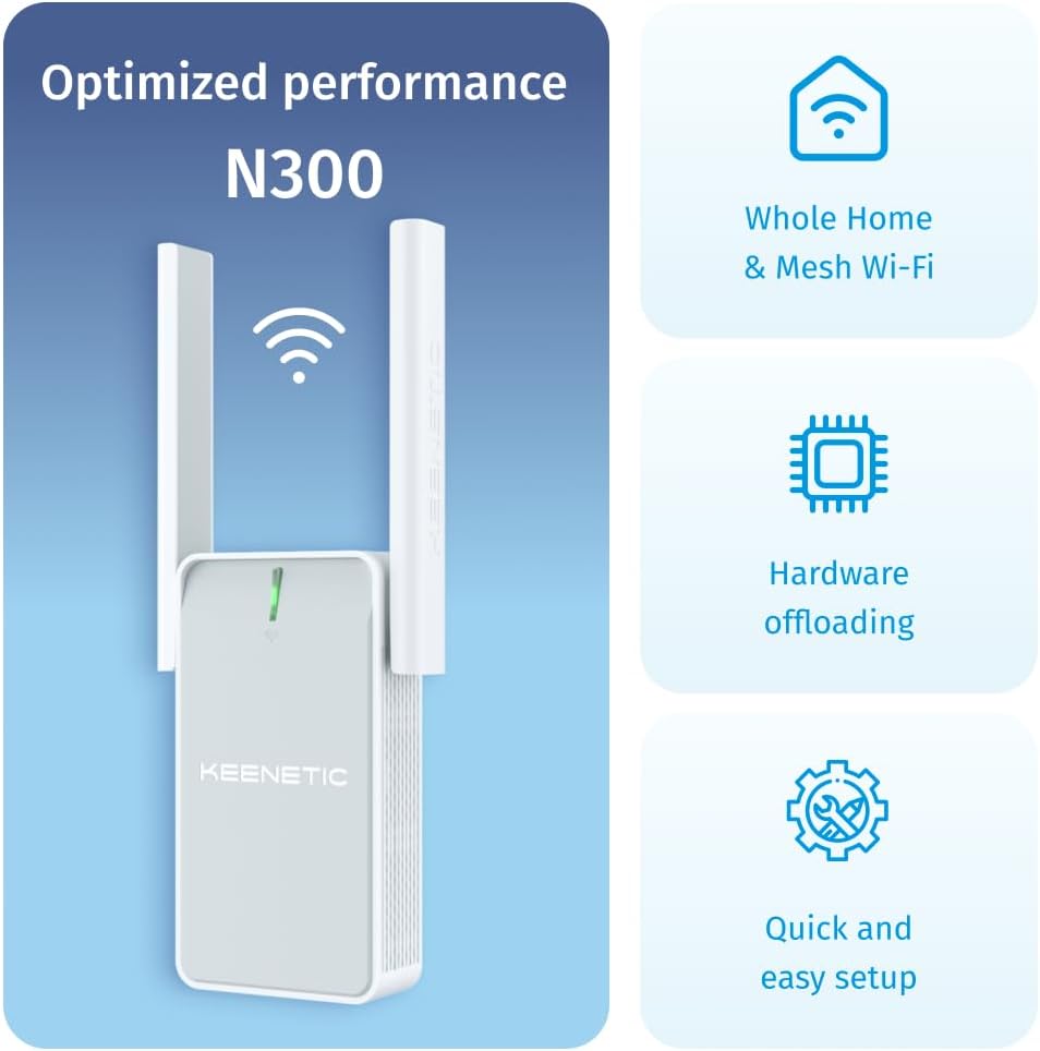 Удължител на обхват Keenetic Buddy 4 N300 Mesh Wi-Fi 4 - Image 2