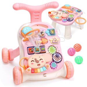 CUTE STONE – Проходилка 2 в 1 център за ранна образователна дейност Pink